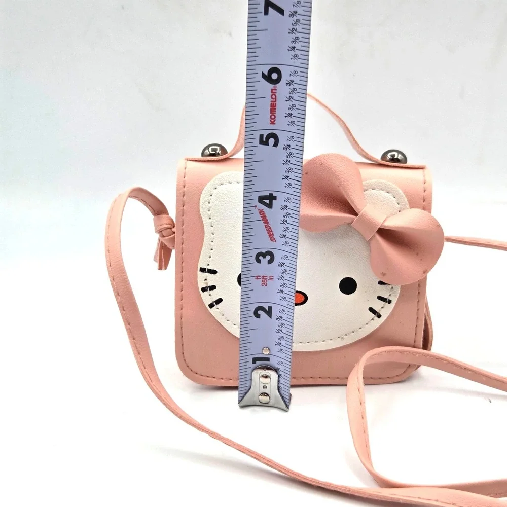 Hello Kitty Mini Crossbody Purse‎ for Little Girls Dusty Rose With Bow